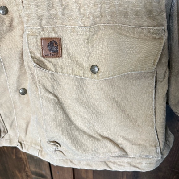 Vintage Carhartt C52 Chore Ranch Flannel Lined Utility Barn Jacket Coat Men’s L - Picture 2 of 6